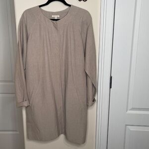 Eileen Fisher Linen Blend Coat Large